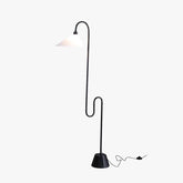 Modern Arched Steel Pipe Fabric Floor Lamp Stylish